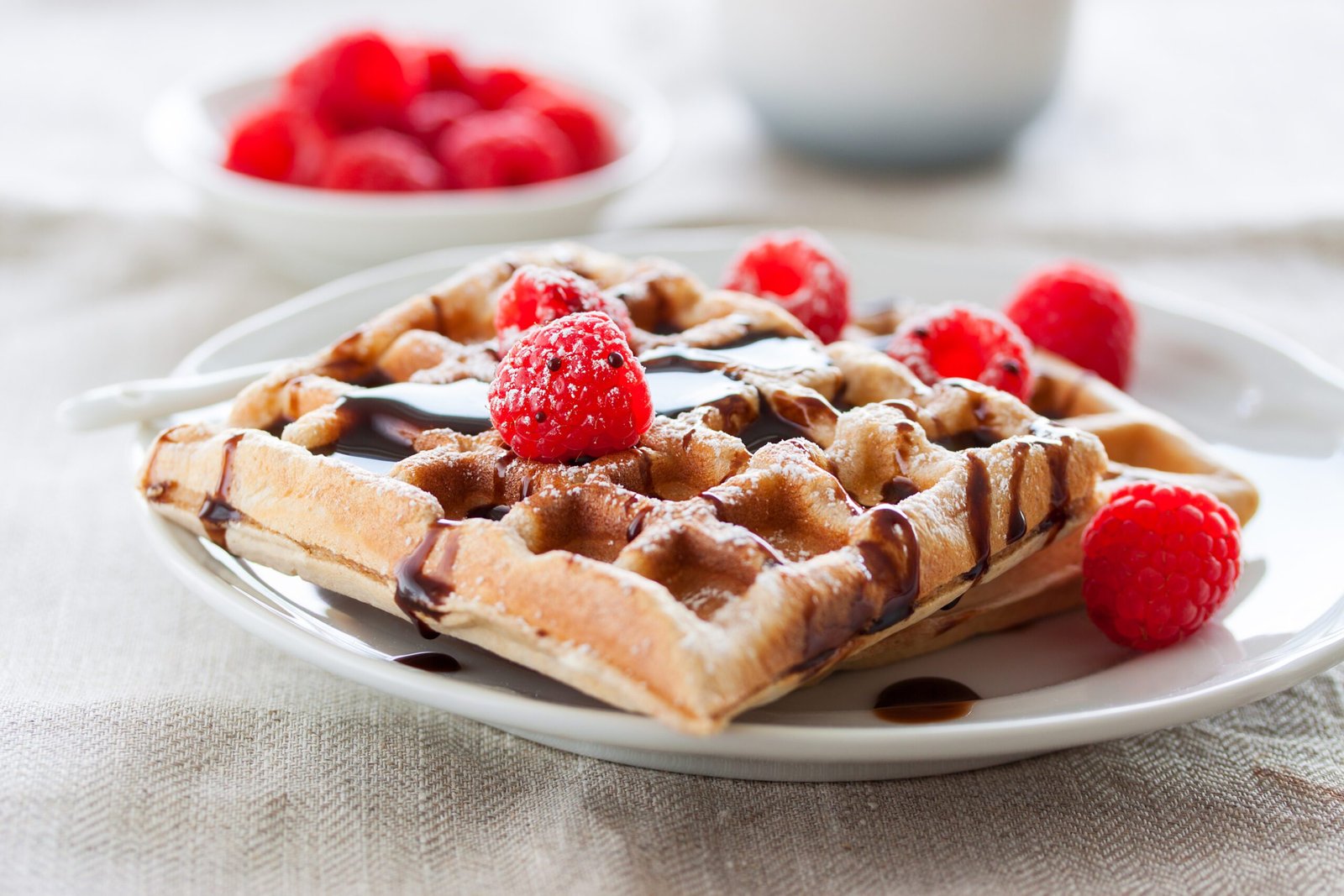 Meyveli waffle <br> وافل فواكه